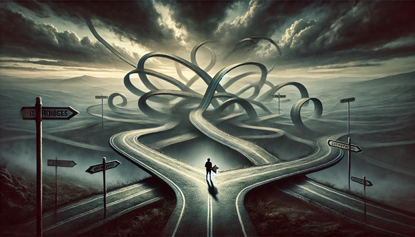 A person walking on a road with a large tentacles

AI-generated content may be incorrect.